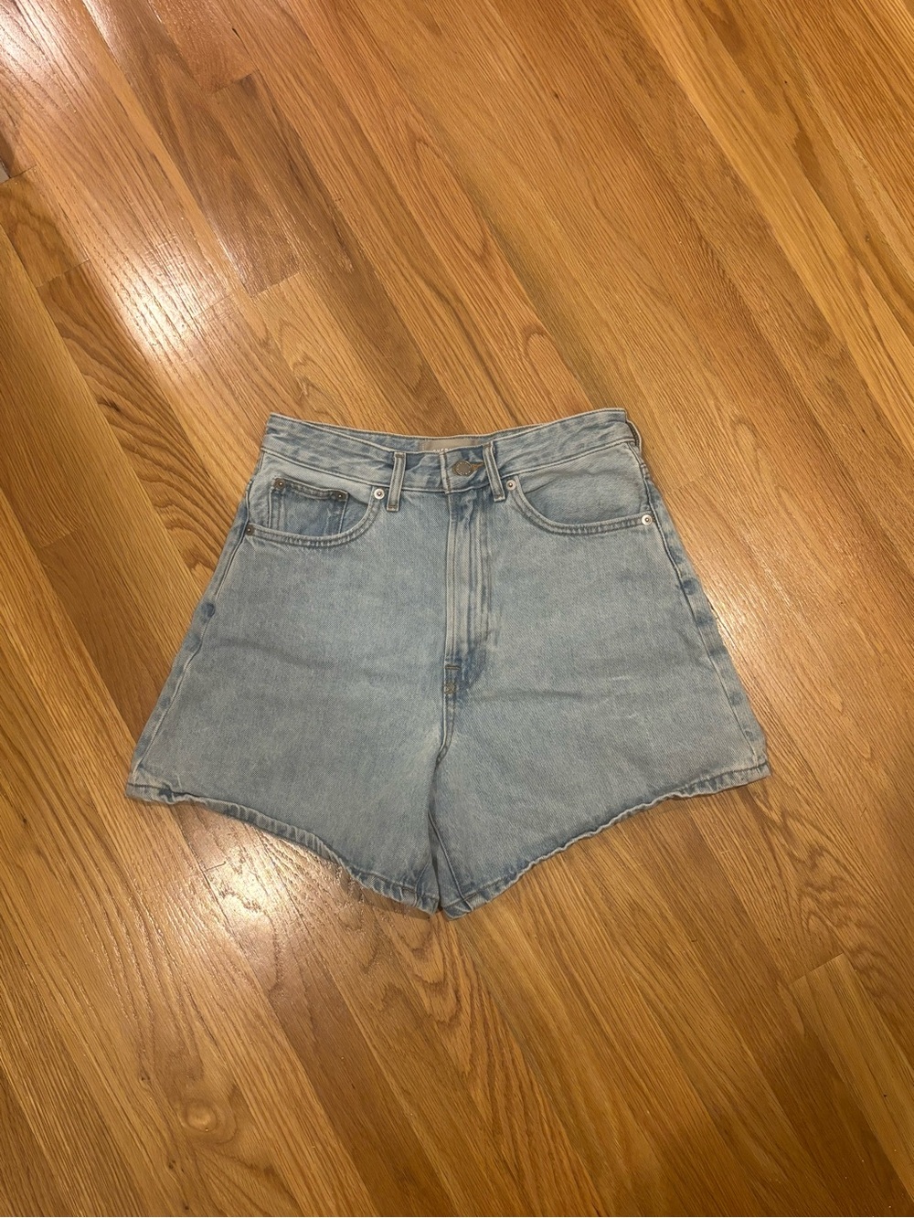 Everlane A-Line Jean Shorts - Light Blue, Size 26